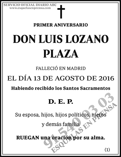 Luis Lozano Plaza